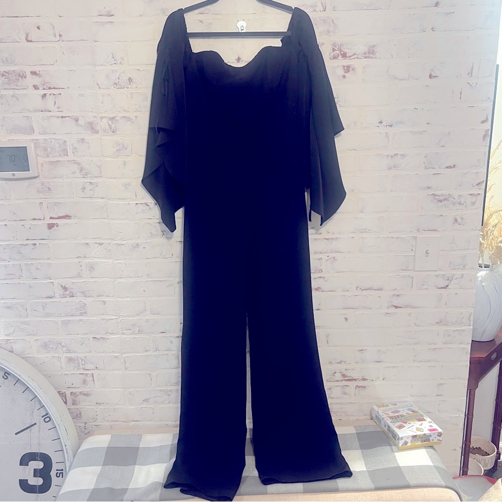 White House Black Market Off the Shoulder Jumpsuit